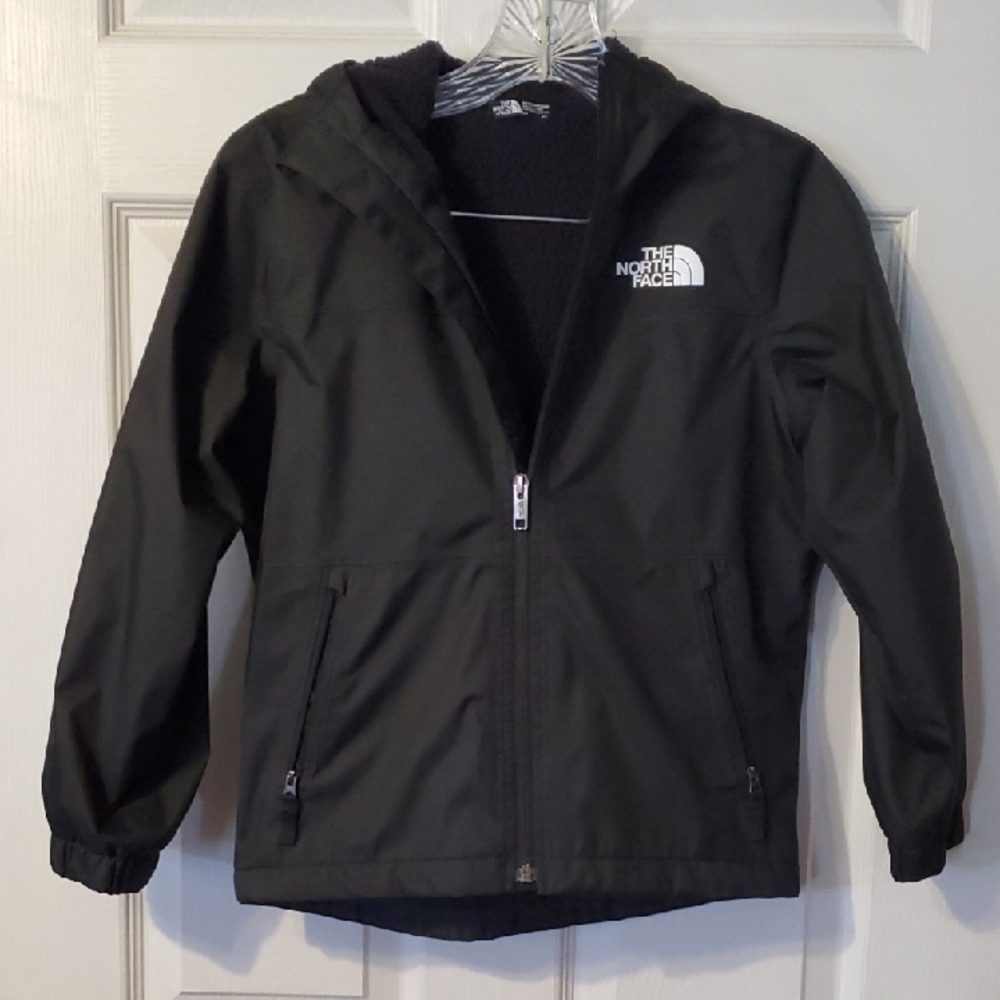 The North Face Kids' Black Hooded Rain Jacket Dryvent